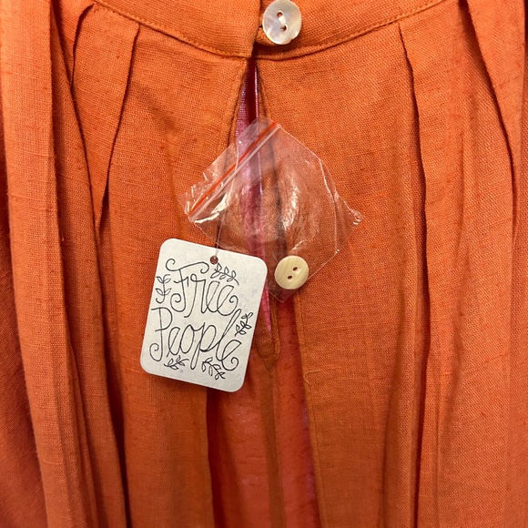 Free People Classic Shapeless Fit Jumpsuit Orange - Picture 5 of 10